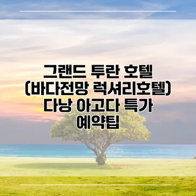 그랜드 투란 호텔 (바다전망 럭셔리호텔) 다낭 아고다 특가 예약팁