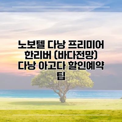 노보텔 다낭 프리미어 한리버 (바다전망) 다낭 아고다 할인예약 팁