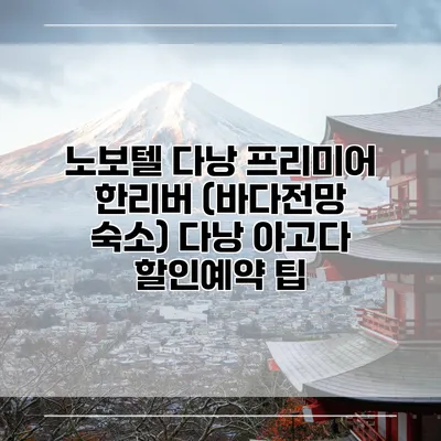 노보텔 다낭 프리미어 한리버 (바다전망 숙소) 다낭 아고다 할인예약 팁