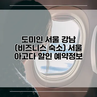 도미인 서울 강남 (비즈니스 숙소) 서울 아고다 할인 예약정보