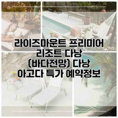 라이즈마운트 프리미어 리조트 다낭 (바다전망) 다낭 아고다 특가 예약정보