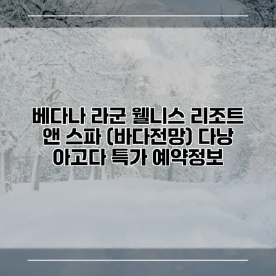 베다나 라군 웰니스 리조트 앤 스파 (바다전망) 다낭 아고다 특가 예약정보