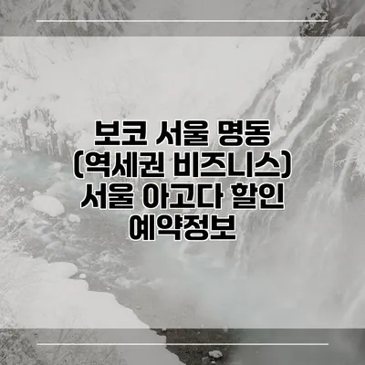 보코 서울 명동 (역세권 비즈니스) 서울 아고다 할인 예약정보