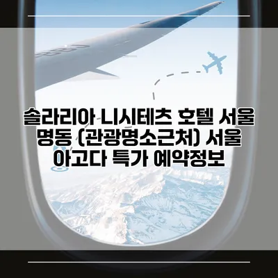 솔라리아 니시테츠 호텔 서울 명동 (관광명소근처) 서울 아고다 특가 예약정보