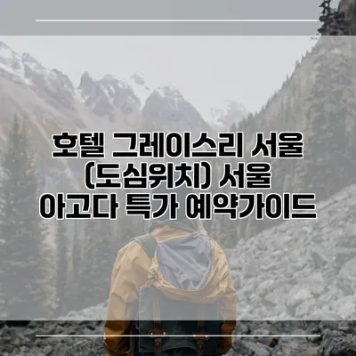 호텔 그레이스리 서울 (도심위치) 서울 아고다 특가 예약가이드