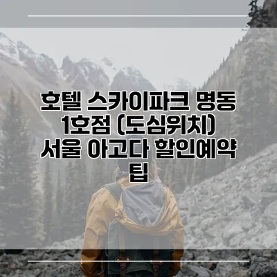 호텔 스카이파크 명동 1호점 (도심위치) 서울 아고다 할인예약 팁