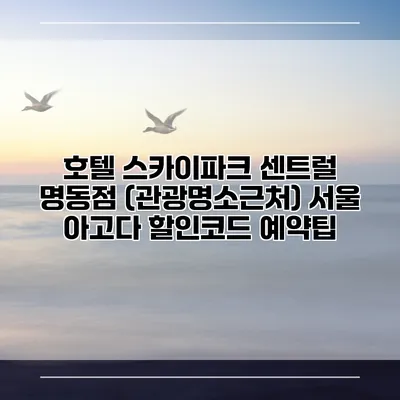 호텔 스카이파크 센트럴 명동점 (관광명소근처) 서울 아고다 할인코드 예약팁
