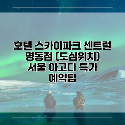 호텔 스카이파크 센트럴 명동점 (도심위치) 서울 아고다 특가 예약팁