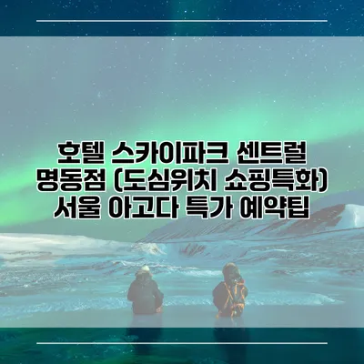 호텔 스카이파크 센트럴 명동점 (도심위치 쇼핑특화) 서울 아고다 특가 예약팁